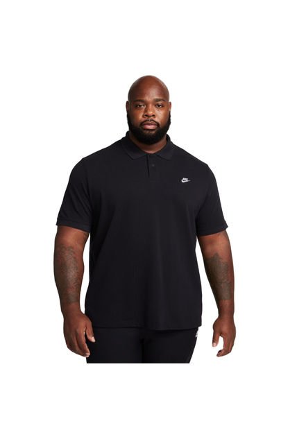 Camiseta Polo Pique Nike Short Sleeve-Negro