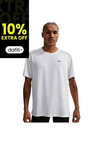 Camiseta Nike Df Uv Miler Ss Hombre-Blanco Nike