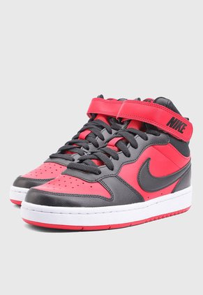 Tenis Lifestyle Rojo-Negro-Blanco NIKE Court Borough Mid 2
