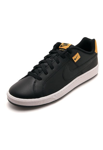 Tenis Lifestyle Negro-Amarillo-Blanco Nike Court Royale Tab