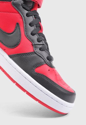 Tenis Lifestyle Rojo-Negro-Blanco NIKE Court Borough Mid 2