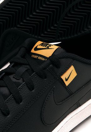 Tenis Lifestyle Negro-Amarillo-Blanco Nike Court Royale Tab
