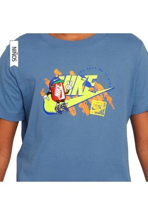 Camiseta Nike K Nsw Tee Boxy 1 Futura Niño-Azul