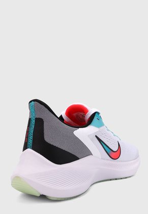 Tenis Running Blanco-Azul-Negro Nike Air Zoom Winflo 7