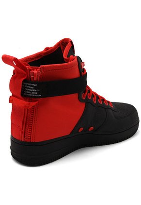 Bota Lifestyle Negro-Rojo Nike Sf Af1 Mid