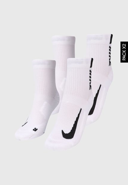 Medias X2 Blanco-Negro Nike Multiplier