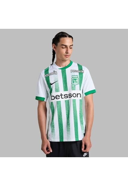 Camiseta Nike Hombre Atlético Nacional Local 25-Verde-Blanco