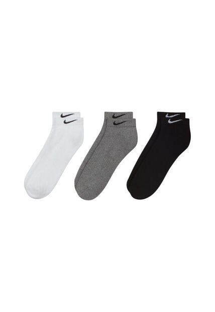 Medias Nike Everyday Cush Low 3Pr Hombre-Blanco/Gris/Negro
