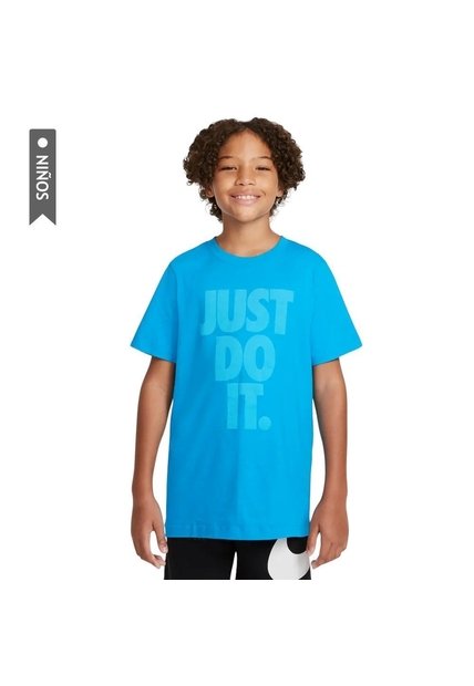 Camiseta Nike Sportswear Just Do It Wash Para Niños-Azul