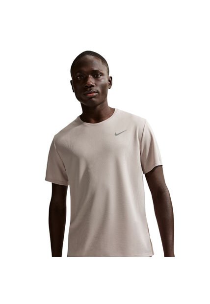 Camiseta Nike M Nk Df Uv Miler Ss Hombre-Beige Claro