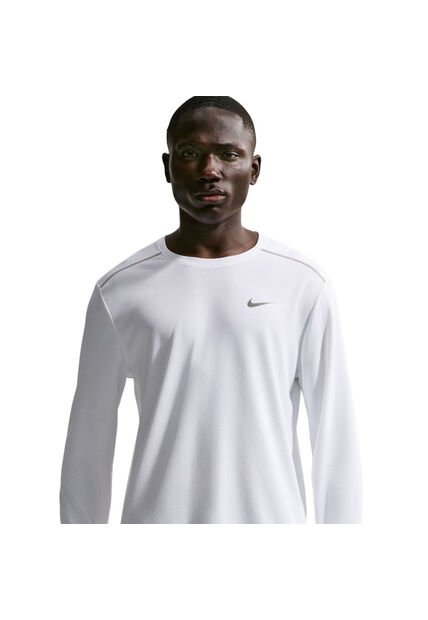 Camiseta Nike Uv Miler Ls Top Hombre-Blanco
