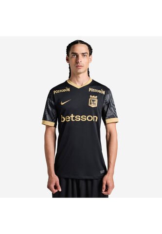 Nike Camiseta Nike Hombre Atlético Nacional Visitante 2025-Negro-Dorado Camiseta Nike