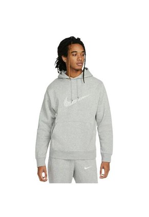 Hoodie Nike Club Ft Hoody-Swshblk Hombre-Gris