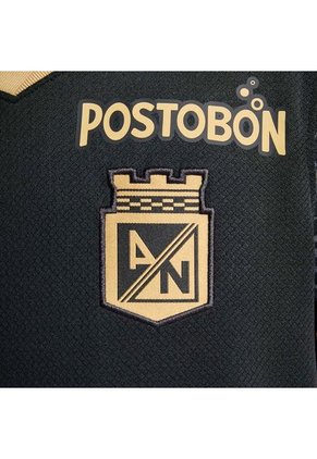 Camiseta Nike Kids Atlético Nacional Visitante 2025-Negro-Dorado