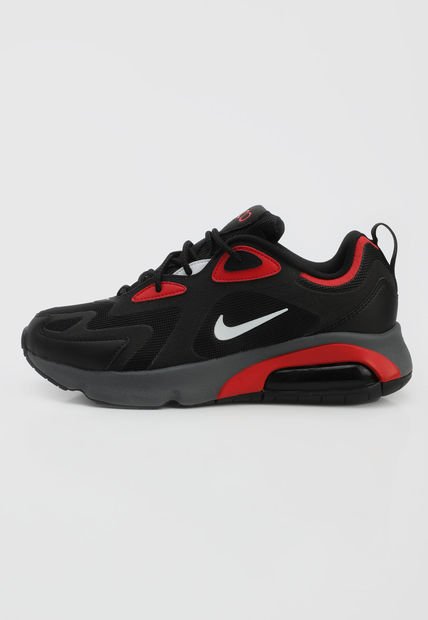 Tenis Lifestyle Negro-Rojo-Blanco Nike Air Max 200