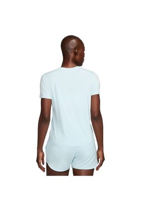 Camiseta Nike Uno Clásico Mujer-Celeste