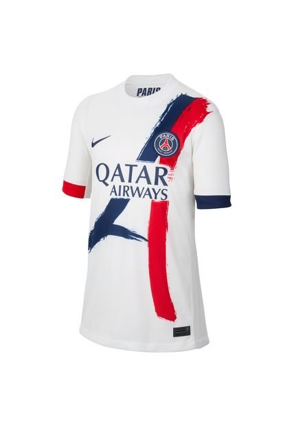 Camiseta Nike Kids Paris Saint-Germain Y  Dri-Fit Jsy Ss Stad Aw - Blanco-Azul