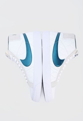 Tenis Skateboarding Blanco-Azul Nike SB Zoom Blazer Mid EK
