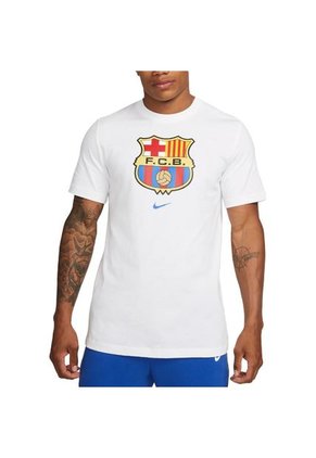 Camiseta Nike Fcb Crest 1978 Tee-Blanco