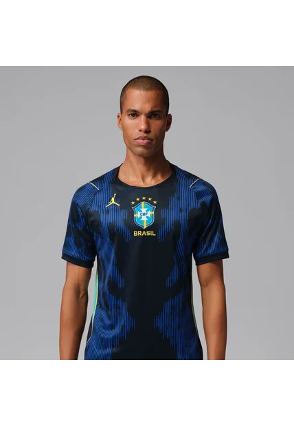 Camiseta Hombre Nike Brasil Visitante 2026 Azul