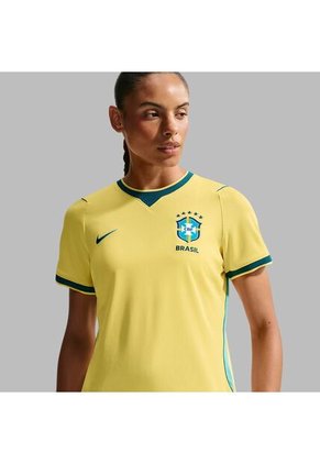 Camisetas Nike Mujer Brasil Local Stadium - Amarillo