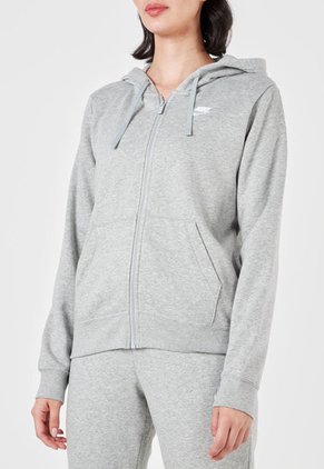 Hoodie Gris-Blanco Nike Sportswear Club Fleece