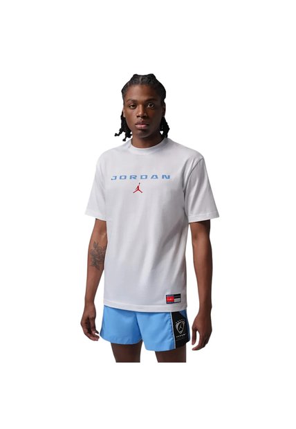 Camiseta Nike M J Brk Fc Lbr Gfx Ss Crw Hombre-Blanco