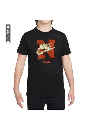 Camiseta Nike K Nsw Tee Futura Hbr Ssnl Niño-Negro