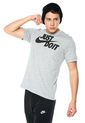 Camiseta Gris-Negro Nike M nsw Tee Just Do it Swoosh de Nike