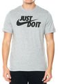 Camiseta Gris-Negro Nike M nsw Tee Just Do it Swoosh de Nike