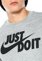 Camiseta Gris-Negro Nike M nsw Tee Just Do it Swoosh de Nike
