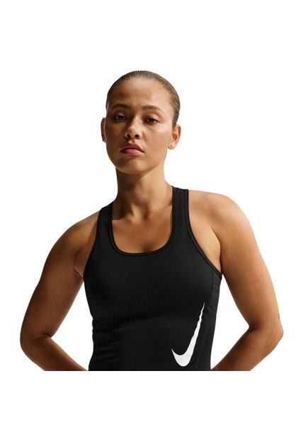 Camiseta Sin Mangas Nike Tempo Swoosh Mujer-Negro