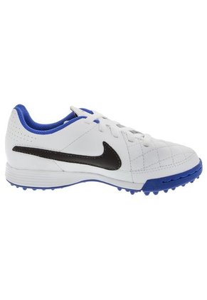 Fútbol Nike JR Tiempo Genio Leather Tf Blanco-Azul