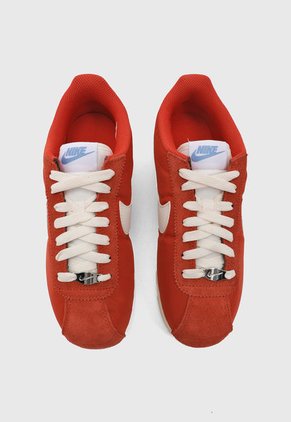 Tenis Lifestyle Terracota-Blanco-Celeste Nike Cortez Textile