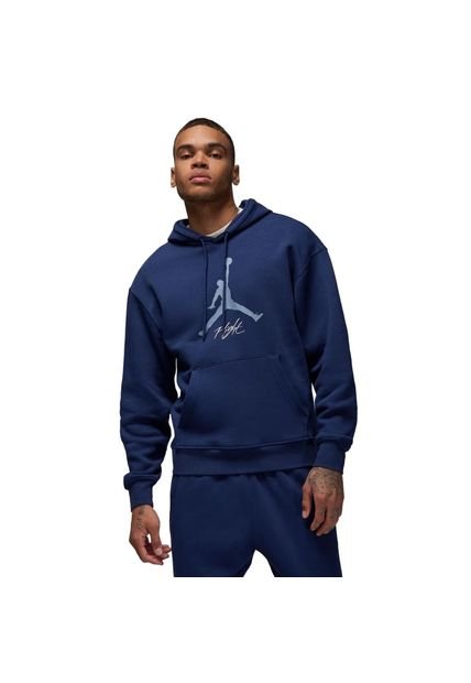 Hoodie Jordan Brand Ess Fleece Baseline-Azul