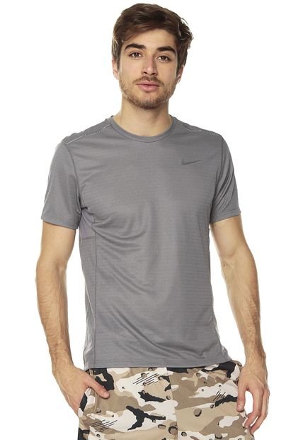 Camiseta Gris Nike M Nk Miler Tech Top