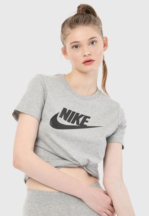 Camiseta Gris-Negro Nike Sportswear Essential