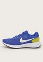 Tenis Running Azul-Blanco-Amarillo Nike Revolution 6 NN de Nike