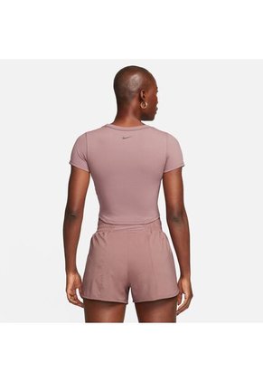 Camiseta Mujer Nike One Fitted Beige