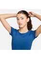 Camiseta Mujer Nike One Fitted Azul de Nike