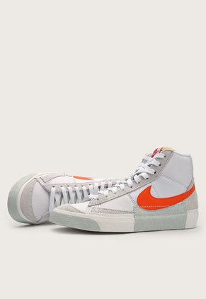 Tenis Lifestyle Blanco-Gris-Naranja Nike Blazer Mid Pro Club