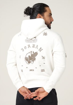 Hoodie Marfil-Cafe Nike Jordan Artist Series by Umar Rashid