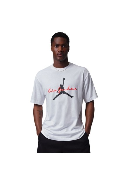 Camiseta Nike M J Brk Ess 85 Gfx Ss Crw Hombre-Blanco