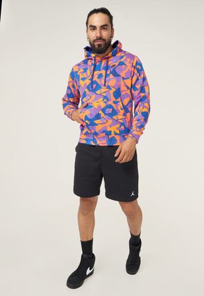 Hoodie Violeta-Azul-Naranja Neón Nike Club Fleece