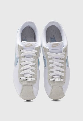 Tenis Lifestyle Blanco-Celeste-Gris Nike Cortez