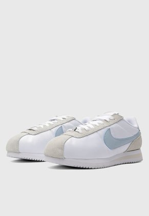 Tenis Lifestyle Blanco-Celeste-Gris Nike Cortez