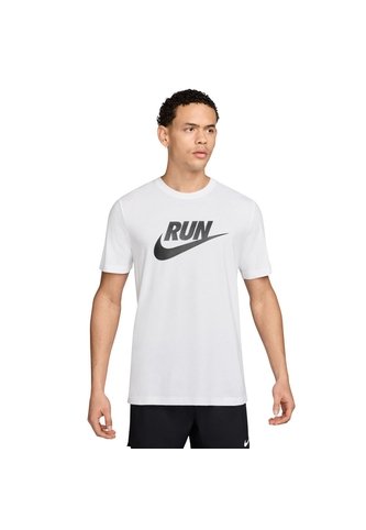 Camiseta Nike Df Tee Run Swoosh Hombre-Blanco Nike