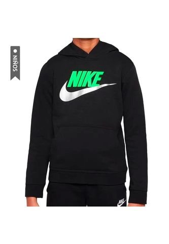 Hoodie Nike Sportswear Club Fleece Para Niño-Negro Nike