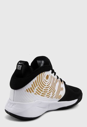 Tenis Lifestyle Negro-Blanco-Dorado Nike Kids Team Hustle D 9 Gs