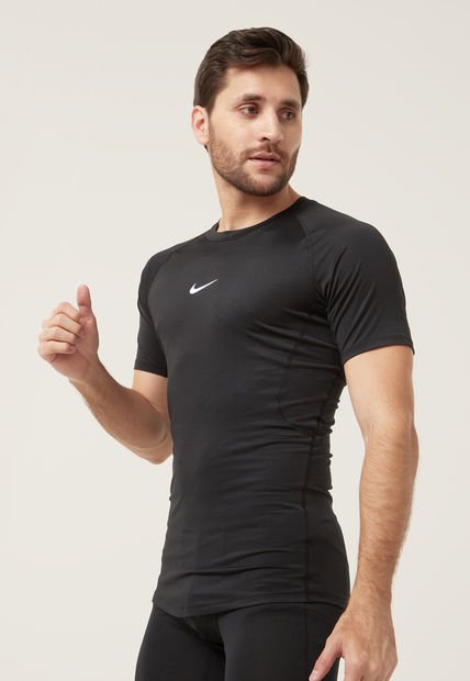 Camiseta Negro-Blanco Nike Pro Dri-FIT